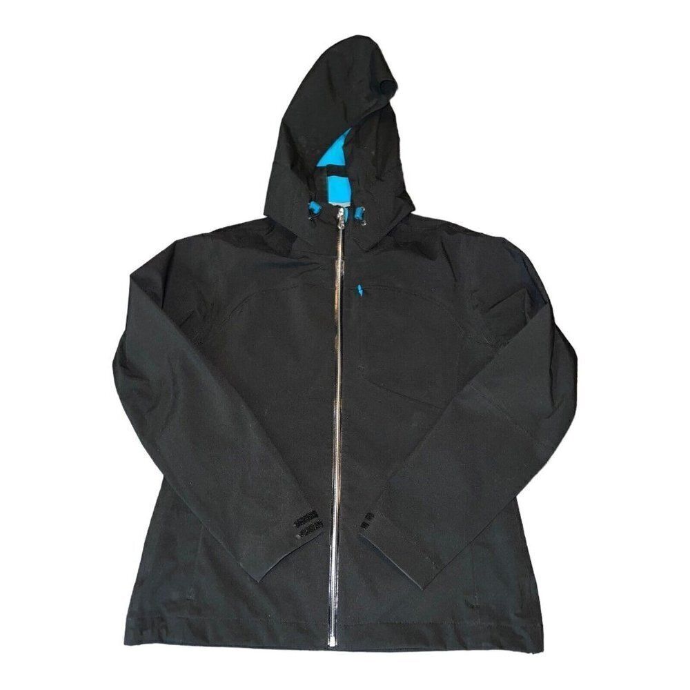 DESCENTE Womens Black Hooded Ski Jacket Sz 10 D7-6915